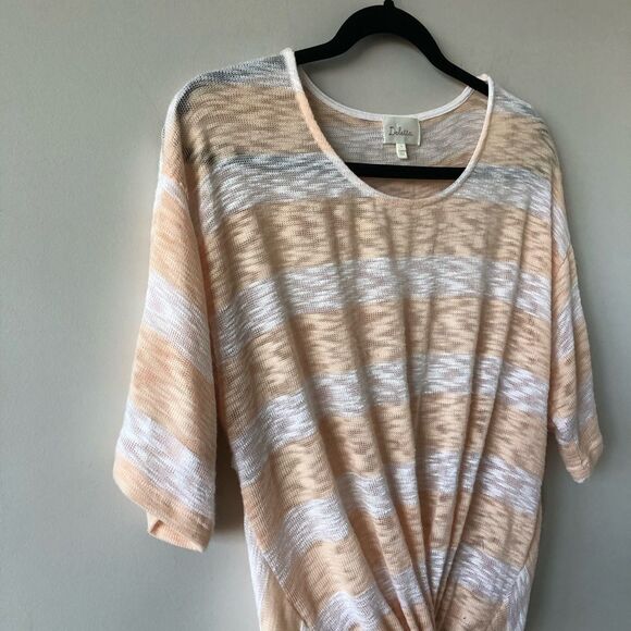 ANTHRO “Deletta” Tobin Stripe Knot Front Top - Picture 4 of 7